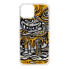 Crazy Abstract Doodle Social Doodle Drawing Style Iphone 14 Tpu Uv Print Case