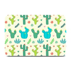 Cactus Succulents Floral Seamless Pattern Plate Mats