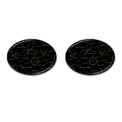 Abstract Math Pattern Cufflinks (oval)