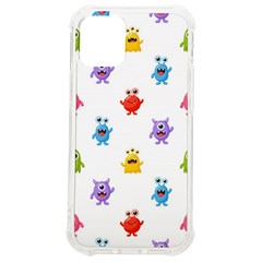 Seamless Pattern Cute Funny Monster Cartoon Isolated White Background Iphone 12 Mini Tpu Uv Print Case	
