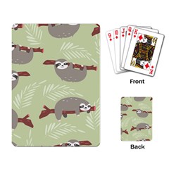 Sloths Pattern Design Playing Cards Single Design (rectangle)