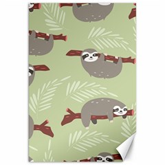 Sloths Pattern Design Canvas 20  X 30 