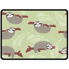 Sloths Pattern Design Fleece Blanket (large) by Hannah976