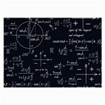 Mathematical Seamless Pattern With Geometric Shapes Formulas Large Glasses Cloth (2 Sides) Back