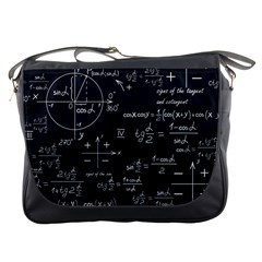 Mathematical Seamless Pattern With Geometric Shapes Formulas Messenger Bag by Hannah976