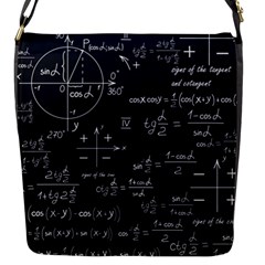 Mathematical Seamless Pattern With Geometric Shapes Formulas Flap Closure Messenger Bag (s) by Hannah976