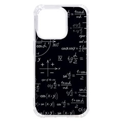 Mathematical Seamless Pattern With Geometric Shapes Formulas Iphone 14 Pro Tpu Uv Print Case by Hannah976