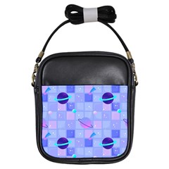 Seamless Pattern Pastel Galaxy Future Girls Sling Bag by Hannah976