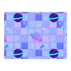 Seamless Pattern Pastel Galaxy Future Two Sides Premium Plush Fleece Blanket (mini) by Hannah976