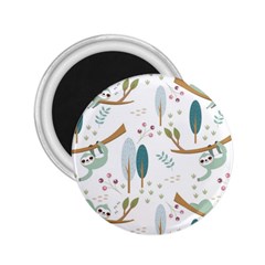 Pattern Sloth Woodland 2 25  Magnets