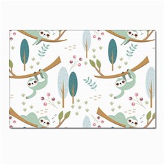 Pattern Sloth Woodland Postcards 5  X 7  (pkg Of 10)