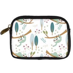 Pattern Sloth Woodland Digital Camera Leather Case by Hannah976