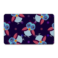 Owl Pattern Background Magnet (rectangular)