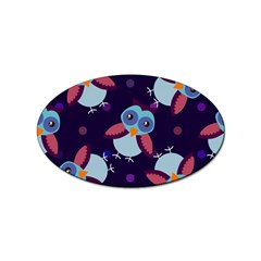 Owl Pattern Background Sticker Oval (100 Pack) by Hannah976