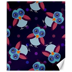 Owl Pattern Background Canvas 8  X 10 