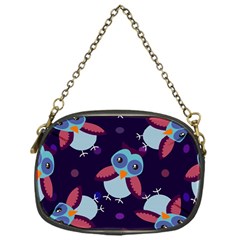 Owl Pattern Background Chain Purse (one Side)