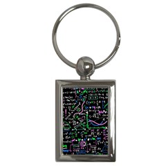 Math Linear Mathematics Education Circle Background Key Chain (rectangle)