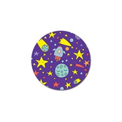 Card With Lovely Planets Golf Ball Marker (4 Pack)