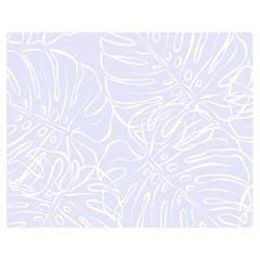 Tropical Monstera Premium Plush Fleece Blanket (medium)