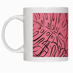 Pink Monstera White Mug by ConteMonfrey