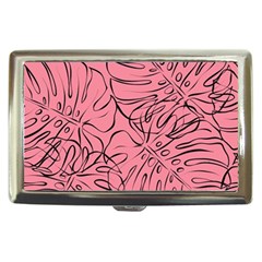 Pink Monstera Cigarette Money Case