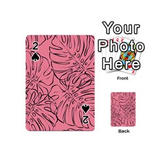 Pink Monstera Playing Cards 54 Designs (mini) by ConteMonfrey