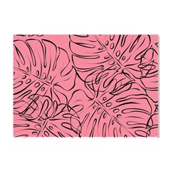 Pink Monstera Crystal Sticker (A4)