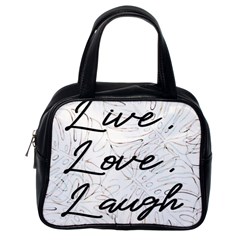 Live Love Laugh Monstera  Classic Handbag (one Side) by ConteMonfrey