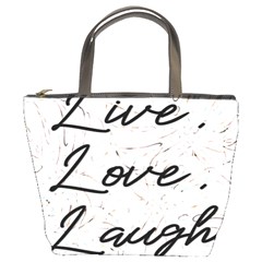 Live Love Laugh Monstera  Bucket Bag by ConteMonfrey