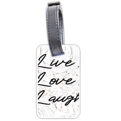 Live Love Laugh Monstera  Luggage Tag (one Side) by ConteMonfrey