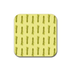 Yellow Pineapple Rubber Coaster (square) by ConteMonfrey