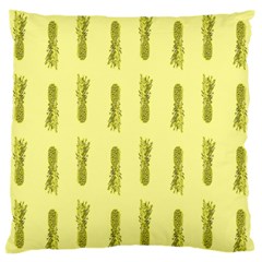 Yellow Pineapple Large Premium Plush Fleece Cushion Case (one Side) by ConteMonfrey