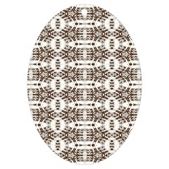 Brown Snake Skin Uv Print Acrylic Ornament Oval by ConteMonfrey