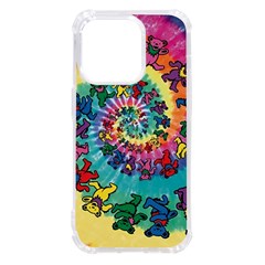 Grateful Dead Bears Tie Dye Vibrant Spiral Iphone 14 Pro Tpu Uv Print Case by Bedest