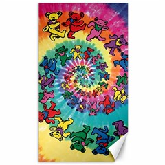 Grateful Dead Bears Tie Dye Vibrant Spiral Canvas 40  X 72  by Bedest