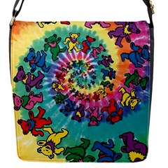 Grateful Dead Bears Tie Dye Vibrant Spiral Flap Closure Messenger Bag (s) by Bedest