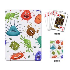 Dangerous Streptococcus Lactobacillus Staphylococcus Others Microbes Cartoon Style Vector Seamless P Playing Cards Single Design (Rectangle)