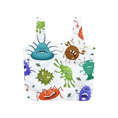 Dangerous Streptococcus Lactobacillus Staphylococcus Others Microbes Cartoon Style Vector Seamless P Full Print Recycle Bag (s)