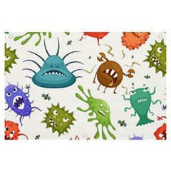 Dangerous Streptococcus Lactobacillus Staphylococcus Others Microbes Cartoon Style Vector Seamless P Banner And Sign 6  X 4  by Ravend