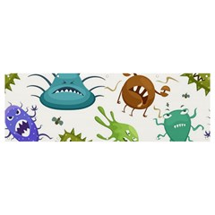 Dangerous Streptococcus Lactobacillus Staphylococcus Others Microbes Cartoon Style Vector Seamless P Banner And Sign 12  X 4  by Ravend