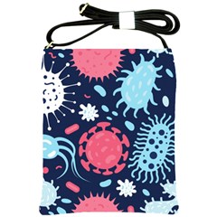 Seamless Pattern Microbes Virus Vector Illustration Shoulder Sling Bag