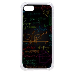 Mathematical Colorful Formulas Drawn By Hand Black Chalkboard Iphone Se by Ravend