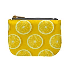 Lemon Fruits Slice Seamless Pattern Mini Coin Purse