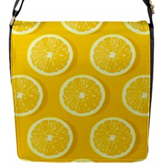 Lemon Fruits Slice Seamless Pattern Flap Closure Messenger Bag (s)