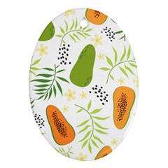 Seamless Tropical Pattern With Papaya Ornament (oval)