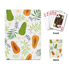 Seamless Tropical Pattern With Papaya Playing Cards Single Design (rectangle)