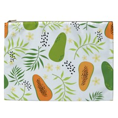 Seamless Tropical Pattern With Papaya Cosmetic Bag (xxl)