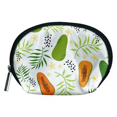 Seamless Tropical Pattern With Papaya Accessory Pouch (medium)