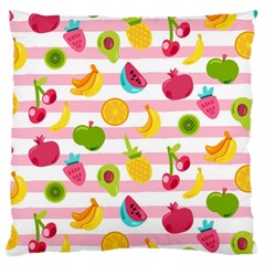 Tropical Fruits Berries Seamless Pattern Large Cushion Case (two Sides)