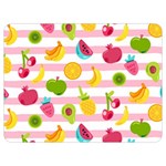 Tropical Fruits Berries Seamless Pattern Two Sides Premium Plush Fleece Blanket (Extra Small) 40 x30  Blanket Front